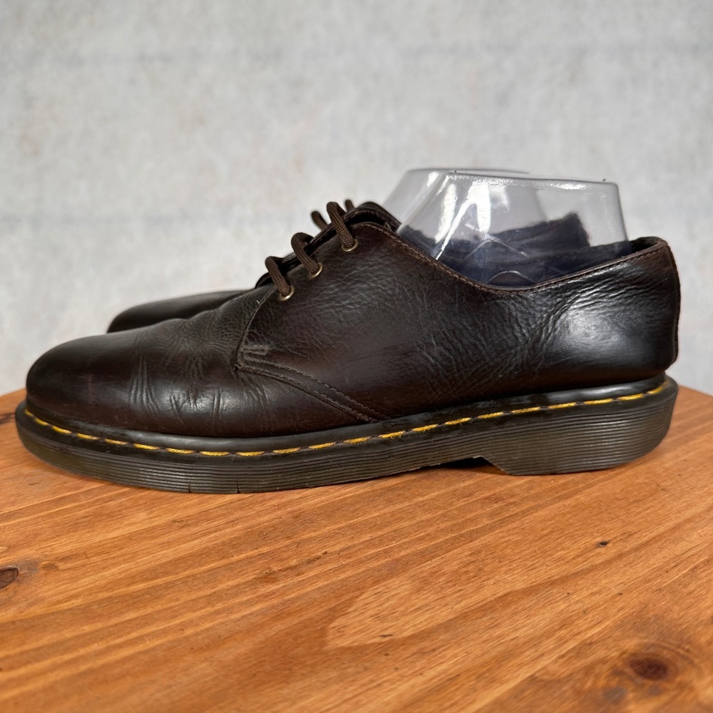 Dr. Martens 1461 Oxford Mens Size 10 Brown Good Leather 3-Eye Derby Shoes - Picture 9 of 14
